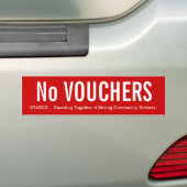 Geen waardebonnen bumpersticker (Op auto)