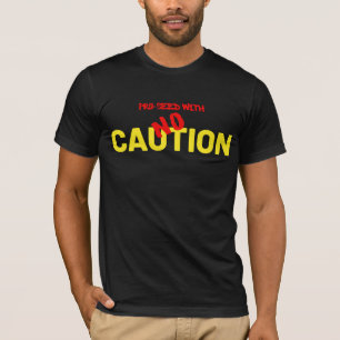 Geen waarschuwing 2 zijde rood t-shirt