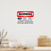 Geen waarschuwingsbord voor advocaten poster (Keuken)