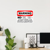 Geen waarschuwingsbord voor advocaten poster (Thuiskantoor)