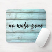 Geen Wake Zone op Retro Rustic Wood Muismat (Met muis)