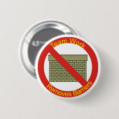 Geen WallsTeamwork verwijdert barrières Ronde Button 5,7 Cm (Voorkant /achterkant)