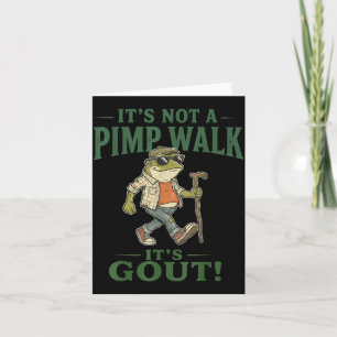 Geen Wandel Gout Kikker Grappige Oude Man Medisch Kaart