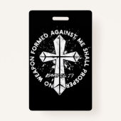 Geen wapen dat tegen mij is gevormd, zal bloeien i badge (Achterkant)