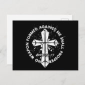 Geen wapen dat tegen mij is gevormd, zal bloeien i feestdagenkaart (Voorkant / Achterkant)