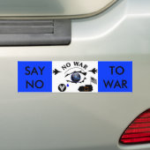 GEEN WAR-BUMPERSTICKER BUMPERSTICKER (Op auto)