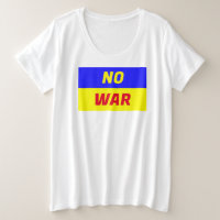 GEEN WAR-vrouwen plus T-shirt formaat
