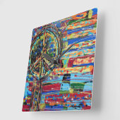 Geen War Wall Clock meer Vierkante Klok (Hoek)