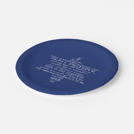 Geen Weapon Star van David Blue Papieren Bordje (Gekanteld)