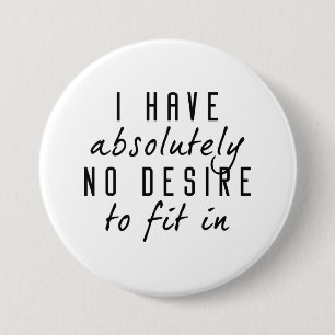 Geen wensen om in te passen ronde button 7,6 cm