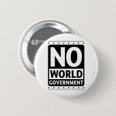 Geen wereldregering #1 ronde button 5,7 cm (Voorkant /achterkant)