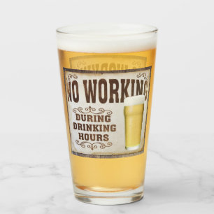 Geen werk tijdens Drink uren Glas