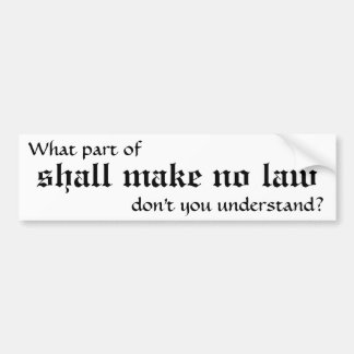 geen wet bumpersticker