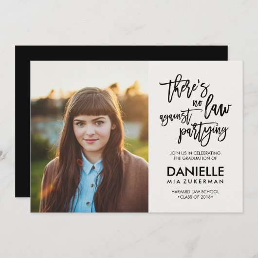 Geen wet tegen het uitnodigen van Afstuderen voor  Kaart (Voorkant / Achterkant)