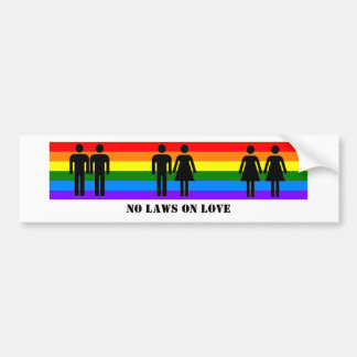 Geen wetten op liefde bumpersticker
