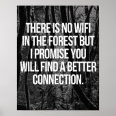 Geen WiFi in het bos Poster (Voorkant)