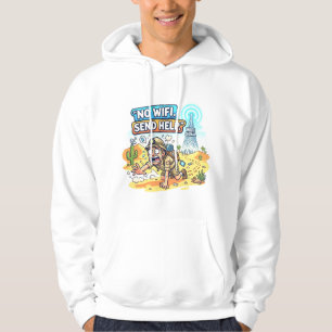Geen WiFi Stuur Hulp Grappige Internet Citaat Vect Hoodie