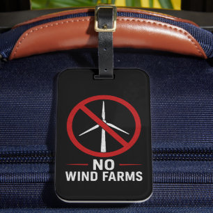 Geen Windparken - Geen Windturbines Bagagelabel