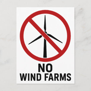 Geen Windparken - Geen Windturbines Briefkaart