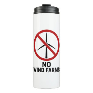 Geen Windparken - Geen Windturbines Thermosbeker