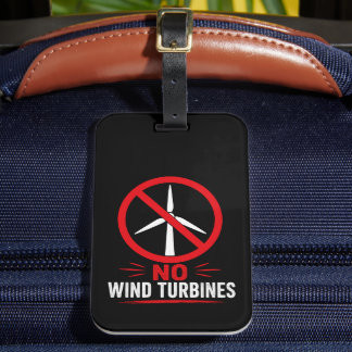 Geen windturbines platteland protest bagagelabel