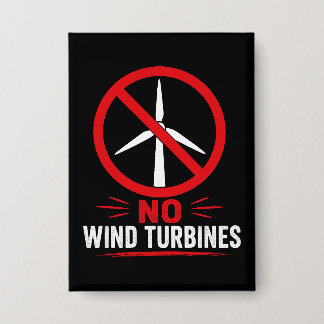 Geen windturbines platteland protest button
