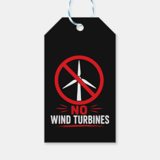 Geen windturbines platteland protest cadeaulabel