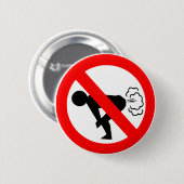 Geen winkelgebied ronde button 5,7 cm (Voorkant /achterkant)