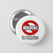 Geen winning in natuurkunde ronde button 5,7 cm (Voorkant /achterkant)