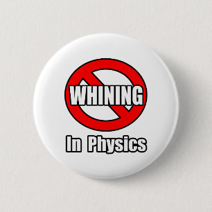 Geen winning in natuurkunde ronde button 5,7 cm