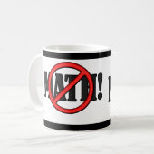 Geen Wiskunde Zone... (grappig) Koffiemok (Voorkant links)