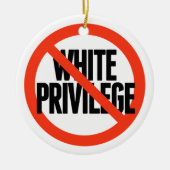 Geen wit privilege keramisch ornament (Voorkant)