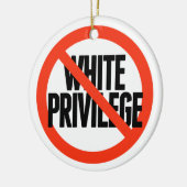 Geen wit privilege keramisch ornament (Links)