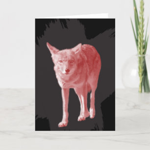 Geen Wolf. Lone Coyote Feestdagen Kaart