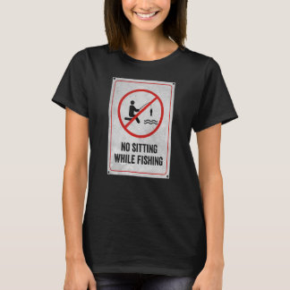 Geen zitting terwijl het Teken Vist T-shirt