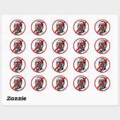 Geen zombies ronde sticker (Vel)