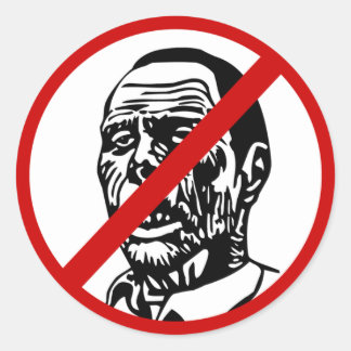 Geen zombies ronde sticker