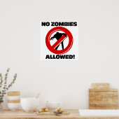 Geen Zombies toegestaan Poster (Keuken)