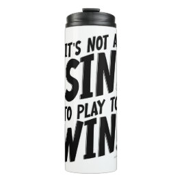 Geen zonde voor Win Boardgamer Meeple Fun statemen Thermosbeker