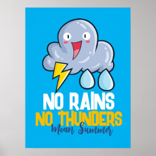 geen zonneschermen poster