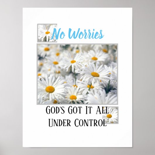 Geen zorgen dat God het onder controle Poster heef (Voorkant)