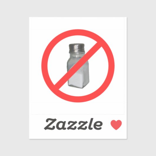 Geen zout sticker (Vel)