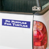 Geen zurels voor schildpadden bumpersticker (Op Truck)