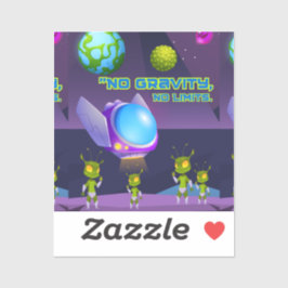 Geen zwaartekracht geen grenzen sticker