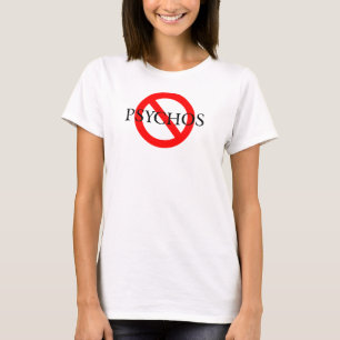 Geen zwarte psychos-lettertype t-shirt