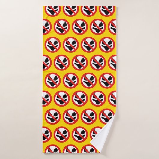 Geen zwembroek toegestaan teken (Bikini-top en ond Badhanddoek (Badhanddoek)