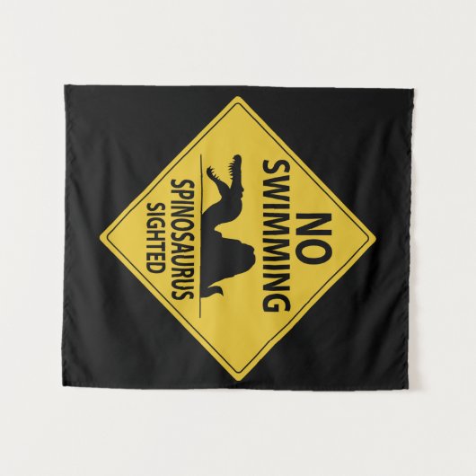 Geen zwemmen - Spinosaurus Wandkleed (Voorkant (horizontaal))