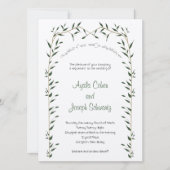 Geenery BotanicalChuppah Faire-part de mariage jui (Devant)