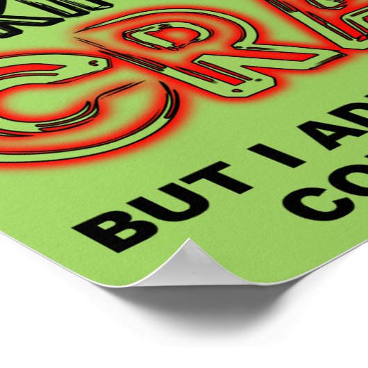 Geëngageerd aan de gekke Funny Poster Sign Gezegde (Hoek)