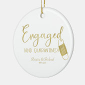 Geëngageerd en gepantserd Verloving Keramisch Ornament (Links)